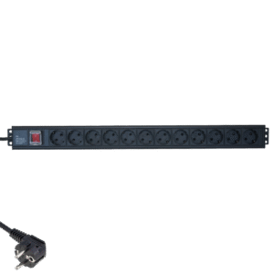 Priza de rack cu montare verticala , PDU 12 posturi Schuko, Xcab "Xcab-1219"