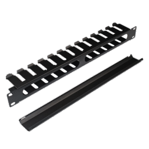 Organizator de cabluri cu degete si capac, orizontal, 1U, Xcab "Xcab-1701"