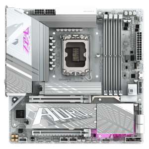 Placa de baza GIGABYTE Z890M AORUS ELITE WIFI7 ICE, LGA1851, DDR5, BT, Wi-Fi, Micro ATX, Alb "Z890M A ELITE WF7 ICE"