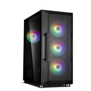CARCASA Zalman "i3 Neo TG", middle tower, gaming, fara sursa, suporta 8xfan, 4xfan inclus, PSU shroud, USB 3.1 gen1 x 2, USB 2.0 x 1, audio+mic, 7 sloturi expansiune, negru, "i3 NEO TG Black" (timbru verde 0.32lei)