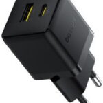 INCARCATOR retea Baseus Palm, Quick Charge 30W, 1 x USB Type-C, 1 x USB, negru "P1011160A113-00" (timbru verde 0.18 lei)