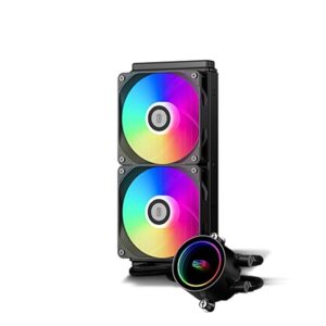 COOLER PCCooler "DA240 ARGB", skt. Intel si AMD, racire cu lichid, 2 x 120mm, 500 - 1800 RPM, iluminare RGB adresabil, afisaj digital, negru "DA240 ARGB BK" (timbru verde 2.00 lei)