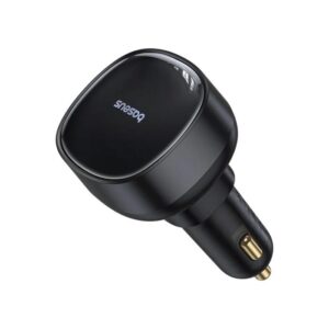 INCARCATOR auto Baseus Enjoyment Pro, 1 x USB Type-C cablu retractabil, 1 x USB , total output 60W, pt. bricheta auto, negru "C00057800111-00" (timbru verde 0.18 lei) - 6932172635817