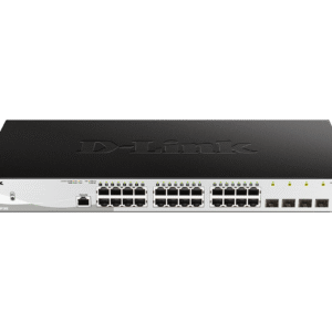 SWITCH PoE D-LINK Smart 24 porturi Gigabit (24 PoE) +  4 porturi 1G SFP, IEEE 802.3af/at, buget POE total 193 W, carcasa metalica. "DGS-1210-28P/ME" (timbru verde 2 lei)