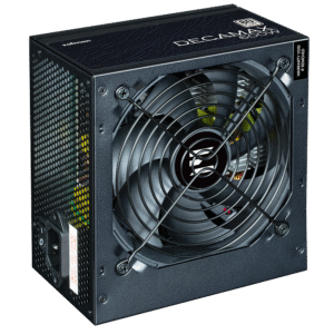 SURSA Zalman "Decamax 600", 600W, certificare 80 Plus, active PFC, fan 120mm, negru, "ZM600-LX3" (timbru verde 2 lei)