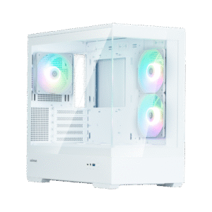 CARCASA Zalman "P30 v2", mini tower, gaming, fara sursa, suporta 9xfan, 3xfan inclus, PSU shroud, USB Type-C x 1, USB 3.1 gen1 x 1, audio+mic, 5 sloturi expansiune, alb, "P30 White V2" (timbru verde 0.24lei)