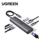 DOCKING Station Ugreen, "CM512" conec PC USB Type-C, USB 3.2 x 2| RJ-45 x 1|HDMI 4Kx1 la 60Hz|USB-C x 1 PD 100W, aluminiu, gri "45000" (timbru verde 0.8 lei) - 6941876240005