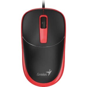 MOUSE Genius "DX-123”, PC sau NB, cu fir, USB, optic, rosu, "Wired Mouse”, "31010033406" (timbru verde 0.18 lei)