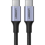 CABLU alimentare si date Ugreen, "US316", Fast Charging Data Cable pt. smartphone, USB Type-C la USB Type-C 100W/5A, braided, 3m, negru "90120" (timbru verde 0.08 lei) - 6957303891207