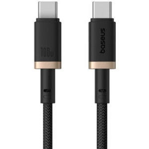 CABLU alimentare si date Baseus Dura, Fast Charging Data Cable pt. smartphone, USB Type-C la USB Type-C 100W, braided, 1m, galben + negru "P10377803U01-00" (timbru verde 0.08 lei) - 6932172669836