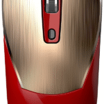 MOUSE Genius "NX-7125”, PC sau NB, wireless, 2.4G, BlueEye, 1200 dpi, butoane/scroll 3/1, auriu/rosu, "31030044403" (timbru verde 0.18 lei)