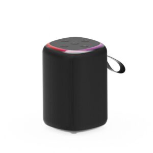 BOXE GEMBIRD portabile bluetooth, RMS:   5W, baterie  800mAh, microSD, FM-radio, LED light, BT v5.3, 76x76x115mm, 350 grame, black, "SPK-BT-LED-08S" (timbru verde 0.03 lei)