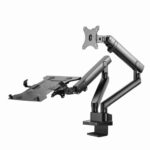 SUPORT de birou Gembird, pt 2 TV/monitor plat, pt notebook, diag. max 17-32 inch, full-motion, max 8 kg, "MA-DA3-02"