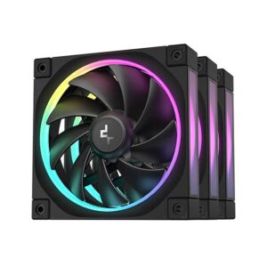 Set 3 ventilatoare DeepCool "FL12R 3IN1", 120mm, 500-2150 RPM, FDB, 55 cfm, , 4pin PWM, negru, "R-FL12R-BKAPN3-G" (timbru verde 0.18lei) - 6933412785132