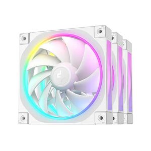 Set 3 ventilatoare DeepCool "FL12R WH 3IN1", 120mm, 500-2150 RPM, FDB, 55 cfm, , 4pin PWM, alb, "R-FL12R-WHAPN3-G" (timbru verde 0.54lei) - 6933412785149