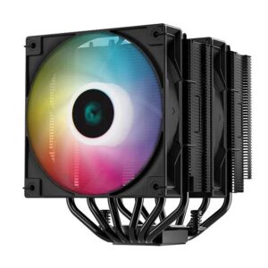 COOLER DeepCool "AG620 BK ARGB V2" skt. Intel si AMD, racire cu aer, vent. 2 x 120mm, 300 - 1950 rpm, 6 heatpipes, inaltime 161mm, RGB adresabil,"R-AG620-BKAMMN-GJD"  (timbru verde 0.8 lei)