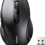 MOUSE Ugreen, "M511" PC sau NB, wireless 2.4GHz, optic, 3/1 butoane/scroll, 1600 dpi, necesita baterii 2 x AAA nu sunt incluse,  negru "45012" (timbru verde 0.18 lei) - 6941876240128
