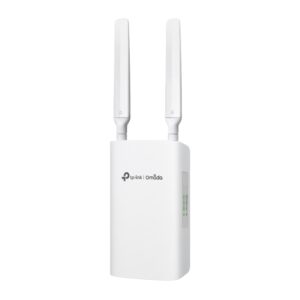 ROUTER TP-Link 4G+, AX3000, 3 × Porturi WAN/LAN Gigabit (2 × PoE Out, 1 × PoE In), 1× Slot cartela Nano SIM, Wi-Fi 6 pentru exterior/interior cu suport PoE "ER703WP-4G-Outdoor" (timbru verde 2 lei)