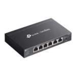 SWITCH TP-LINK Omada easy managed, 6 porturi Gigabit (4 porturi POE+ buget total 65W), carcasa metalica "ES206GP" (timbru verde 2 lei)