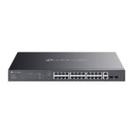 SWITCH TP-Link Easy Managed, Omada 28-Port Gigabit RJ-45 din care 24-Port PoE+, 2× Gigabit SFP, buget POE total 384W, metalic "ES228GMP" (timbru verde 2 lei)