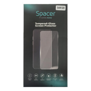 FOLIE STICLA  Spacer pentru Samsung Galaxy S25, grosime 0.3mm, acoperire totala ecran, strat special anti-ulei si anti-amprenta, Tempered Glass, sticla 9D, duritate 9H "SPPG-SM-GX-S25-TPU"