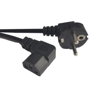CABLU alimentare Spacer 1.8m, intrare Shucko, iesire C13 (conector 90 grade), 10A, negru, "SPPW-SCHK-C13GR90-10A-1.8" (timbru verde 0.18 lei)