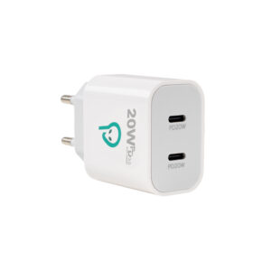 ALIMENTATOR retea SPACER Power Delivery, 2 x USB Type-C PD (max 20W) "SPAR-TYPECQ-02" (timbru verde 0.18 lei)