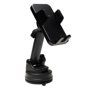 SUPORT auto SPACER pt. SmartPhone, fixare pe bord sau geam prin ventuza, brat telescopic, sistem auto-lock, rotire 360 grade, negru, "SPCH-CLAMP-VNTZ-04"