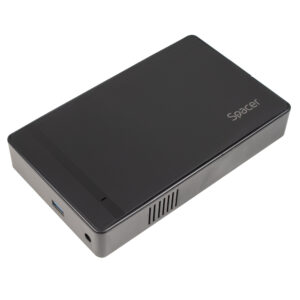 RACK extern SPACER, pt HDD/SSD, 3.5 inch, S-ATA, interfata PC USB 3.0, alimentare retea, plastic, negru, "SPRK-35USB3-01" (timbru verde 0.8 lei)