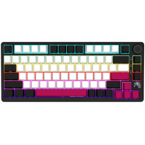 LORGAR KBP7075W, Wireless 75% Mechanical Gaming Keyboard Pro, Black/red, EN layout "LRG-KBP7075W-BK-US" (timbru verde 0.8 lei)