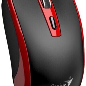 Mouse Genius "ECO-8150", PC sau NB, wireless 2.4GHz, optic, 1200 dpi, butoane/scroll 3/1, acumulator, buton Copilot, rosu, "31030045401" (timbru verde 0.18 lei) 4710268 262596