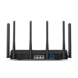 ROUTER MERCUSYS, BE9300, 1× 2.5 Gbps WAN port and 3× 2.5 Gbps LAN, Tri-Band 2.4 / 5 /6 Ghz, Wi-Fi 7, 6 x antene externe, "MR47BE" (timbru verde 0.8 lei)