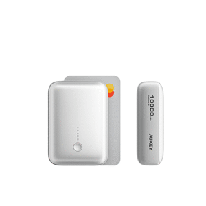 POWER BANK Aukey 10.000 mAh, 20W two-way incarcare rapida, 1 x USB-C, 1 x USB-A, 180g, alb, "LLTSN1053139" (timbru verde 0.98 lei) - 689323788293