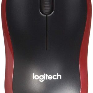 MOUSE LOGITECH wireless, 1000dpi, 3 butoane, 1 rotita scroll, "M185", red, "910-002237" (timbru verde 0.18 lei)