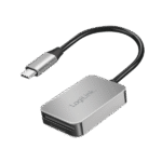 CARD READER extern LOGILINK, interfata USB Type C, citeste/scrie: SD / micro SD; aluminiu, gri, "CR0050" (timbru verde 0.03 lei)