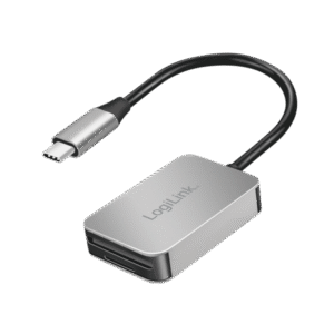 CARD READER extern LOGILINK, interfata USB Type C, citeste/scrie: SD / micro SD; aluminiu, gri, "CR0050" (timbru verde 0.03 lei)