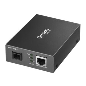 MEDIA CONVERTOR TP-LINK RJ45 1000M, 1× Gigabit SC/UPC Fiber Port, pana la 2Km, montabil in sasiu "MC212CS-2"