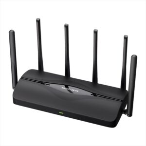 ROUTER MERCUSYS, BE6500, 1× 2.5 Gbps WAN port, 1× 2.5 Gbps LAN port si 2× 1 Gbps LAN, dual band 2.4 / 5 Ghz, Wi-Fi 7, 6 x antene externe, "MR37BE" (timbru verde 0.8 lei)