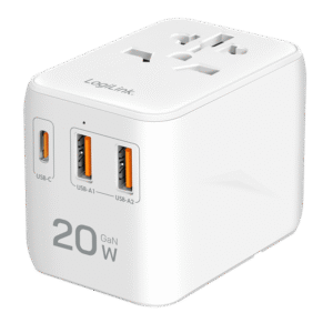ALIMENTATOR retea 220V LOGILINK, universal, 1 x USB-C,  2 x USB-A, maxim 12V/1.67A, PD 20W, suport OCP/OVP/OHP/SCP, compatibil EU/AUS/US/UK, alb, "PA0356" (timbru verde 0.18 lei)