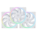 Set 3 ventilatoare Thermalright "TL-S12", 120mm, 1500 RPM, S-FDB Bearing, 47.6 CFM, LED ARGB, 4pin PWM, alb, "TL-S12-W-3" (timbru verde 0.54lei)