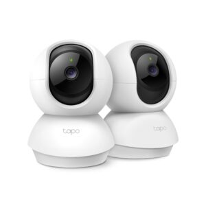 CAMERA IP TP-LINK, include 2 bucati Tapo C210", wireless, cube, pt. interior, dist. IR 9 m, tip lentila fixa 4 mm, 3 Mpx, microfon, carcasa plastic, slot SD card, "Tapo C210P2" (timbru verde 0.8 lei)