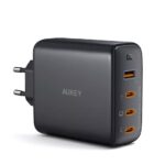 Alimentator retea Aukey, PA-B7S BK, 100W, fast charge, 3 x USB-C, 1 x USB-A, negru, "LLTSEUN1040956" (timbru verde 0.18 lei) - 689323785575