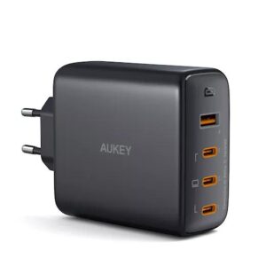 Alimentator retea Aukey, PA-B7S BK, 100W, fast charge, 3 x USB-C, 1 x USB-A, negru, "LLTSEUN1040956" (timbru verde 0.18 lei) - 689323785575