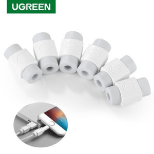 PROTECTIE CABLU alimentare Ugreen, "LP127" compatibil cu majoritatea cablurilor din PVC pentru alimentare smartphone, contine 6 bucati, alb, "40705" - 6957303847051