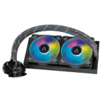 COOLER Arctic "Liquid Freezer III Pro 240", skt. LGA1851, LGA 1700, AM4, AM5, racire cu lichid, 2 x 120mm P12 Pro, 600 - 3000 RPM, , negru "ACFRE00178A" (timbru verde 2.00 lei)