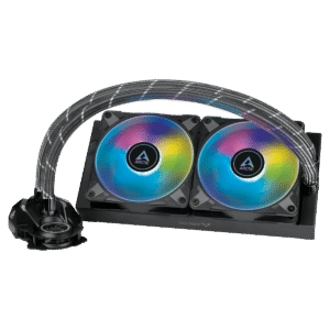 COOLER Arctic "Liquid Freezer III Pro 240", skt. LGA1851, LGA 1700, AM4, AM5, racire cu lichid, 2 x 120mm P12 Pro, 600 - 3000 RPM, , negru "ACFRE00178A" (timbru verde 2.00 lei)