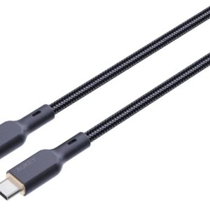 Cablu alimentare si date Aukey, USB Type-C (T) la USB Type-C (T), 1.8m, 480 Mbps, 100W, braided, negru, "LLTSN1041750" (timbru verde 0.08 lei) -689323785322