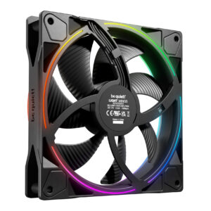 Ventilator be quiet! #LIGHT WINGS" 140mm, 1300 rpm, rifle bearing, PWM, reversibil, negru, "BL134" (timbru verde 0.18 lei)