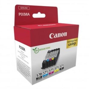 Combo-Pack Original Canon CMYKPK, PGI-570-K5, pentru Pixma MG5750|MG5751|MG6850|MG6851|MG7750|MG7751|MG7752|TS5050|TS5051|TS5053|TS5055|TS6050|TS8050|TS9050, 1c15ml/4x7ml, incl.TV 0.8 RON, "0372C006AA "