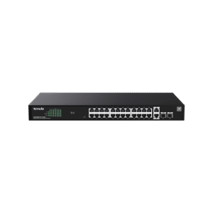 SWITCH TENDA PoE cloud managed, 26 GE+2 SFP porturi Gigabit, buget PoE 410W, metalic "TEG2228P-24-410W"  (timbru verde 2 lei)